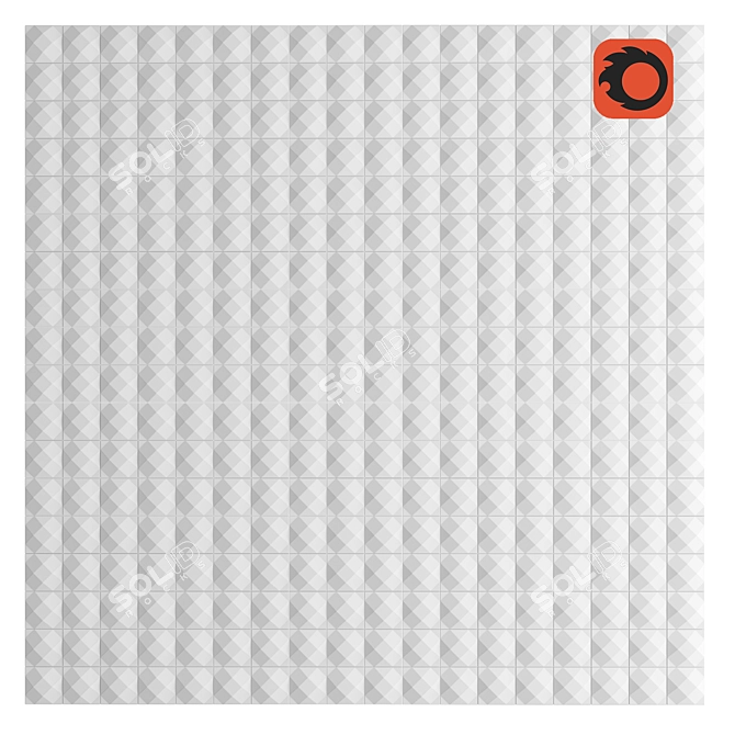 Diamond White Persian Tiles 3D model image 1