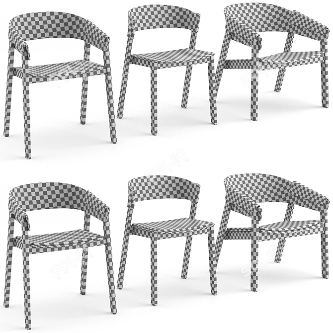 Muuto Cover Chairs: Modern and Stylish Seating 3D model image 4