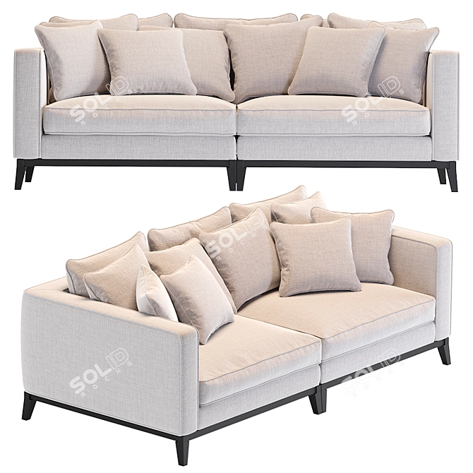 Luxury Principe Sofa 3D model image 1