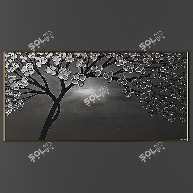 Title: Elegant Picture Frame 3D model image 1