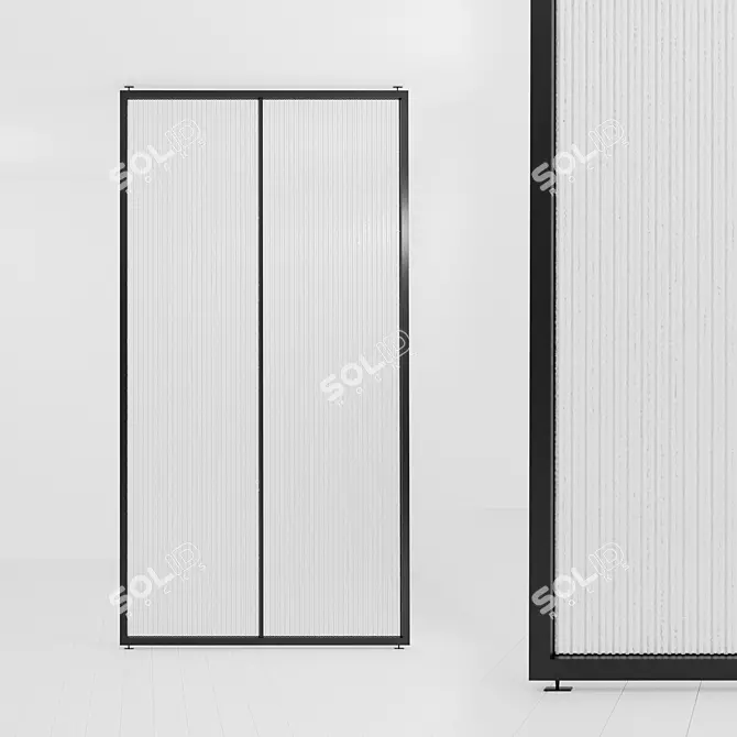 Rifled Glass Partition: Versatile and Customizable 3D model image 1