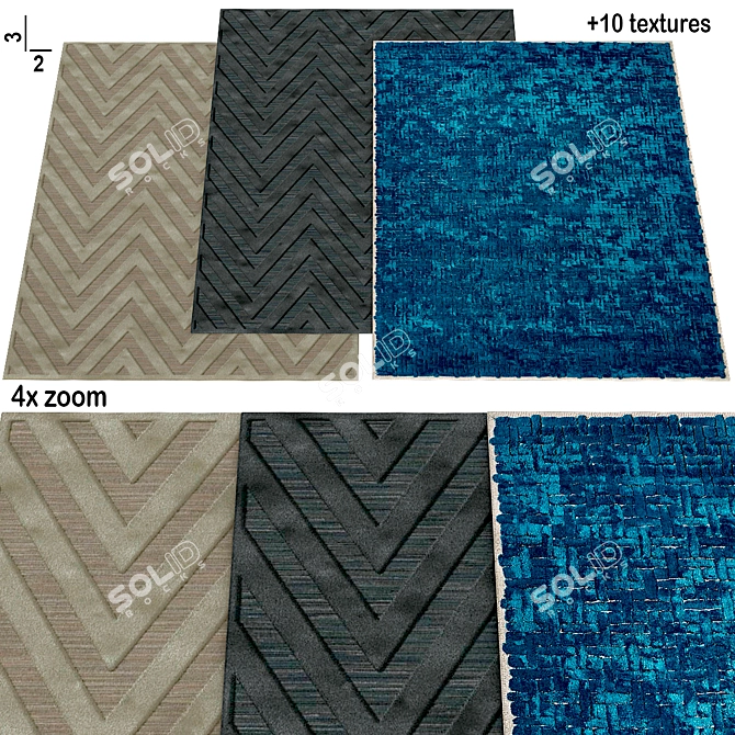 Elegant Rug Assortment | No. 019 3D model image 1