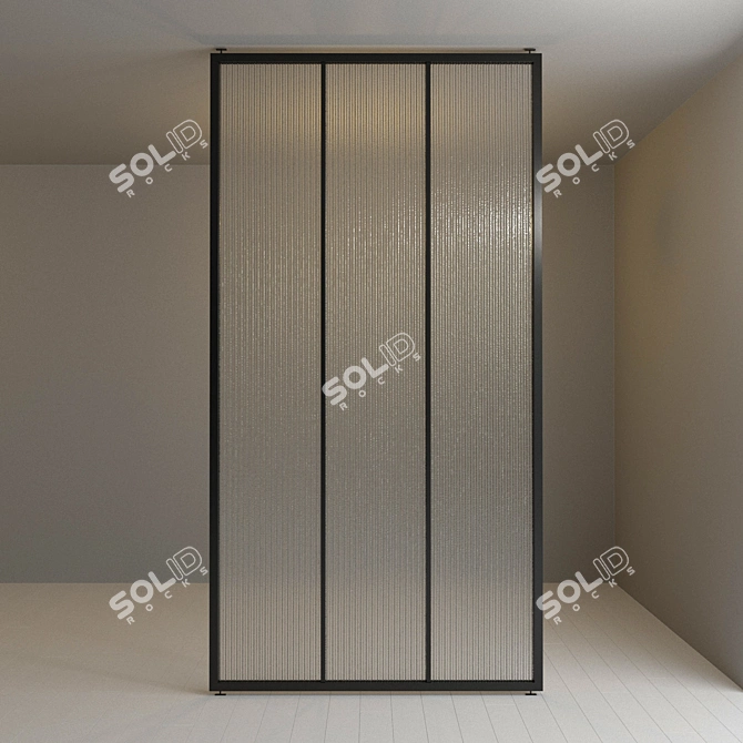 Sleek Glass Partition 3D model image 3