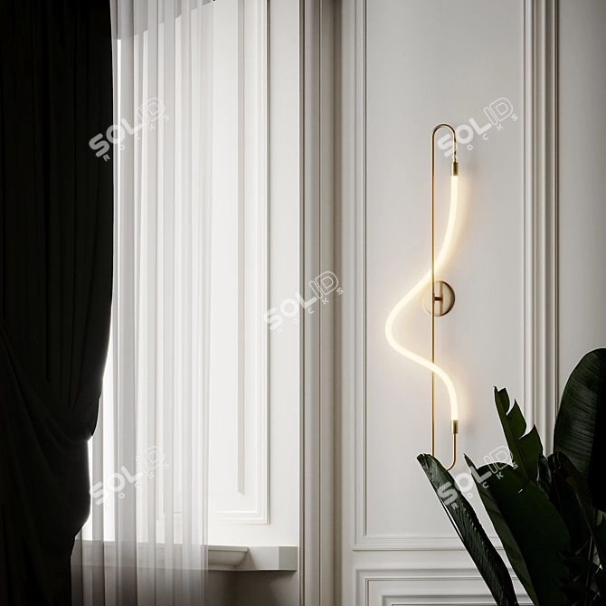 Ethereal Glow: Aura Sconce 3D model image 3