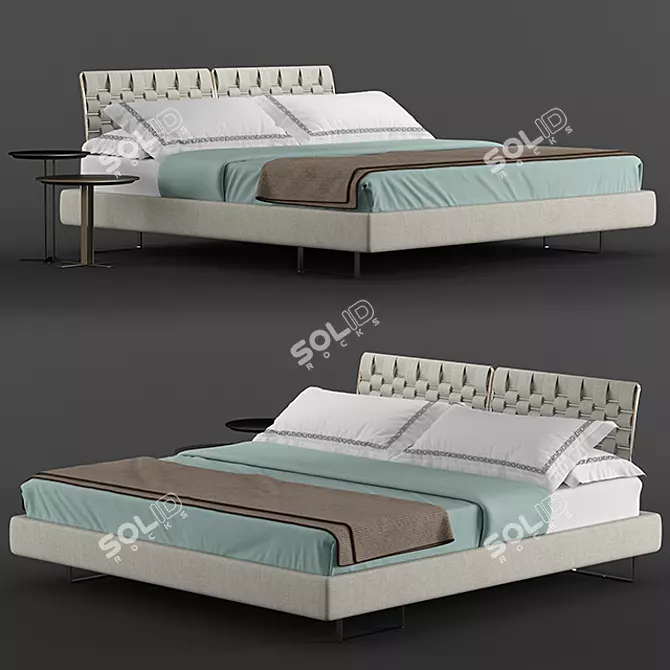 Saba Italia Limes Bed - Sleek and Stylish Modern Design 3D model image 1