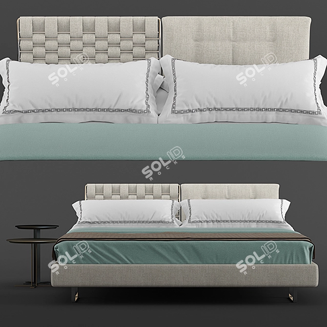 Saba Italia Limes Bed - Sleek and Stylish Modern Design 3D model image 3