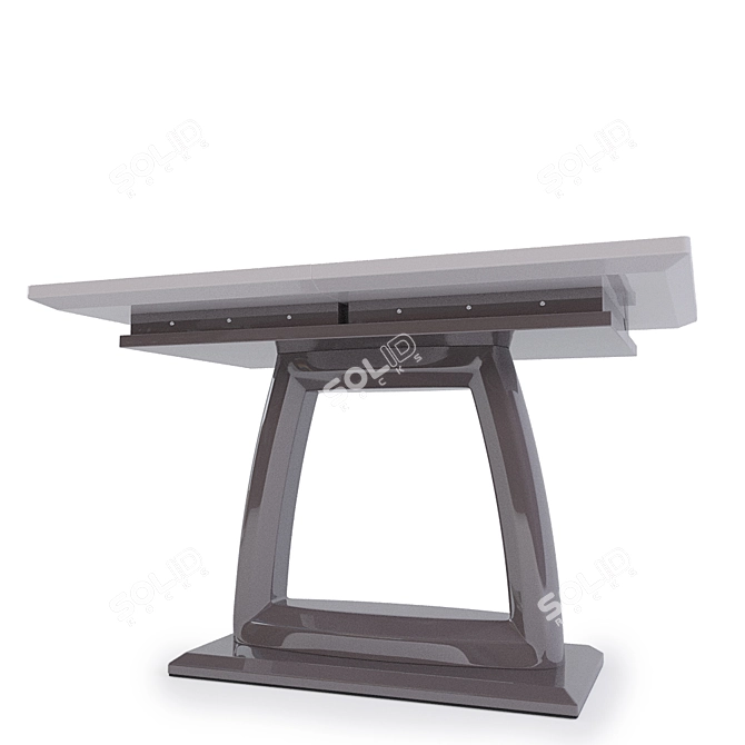 Title: MiK Table T1139a Folding - Beige Rectangle 3D model image 2