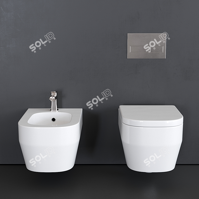 Modern Olympia Wall-Hung WC 3D model image 3