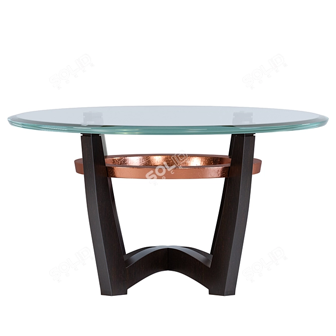 Modern Espresso Elation Cocktail Table 3D model image 2