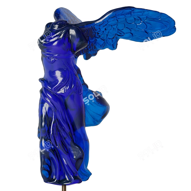 Crystal Samothrace Victory Sculpture 3D model image 3