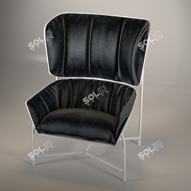 Stylish Urban Chair 3D model image 2