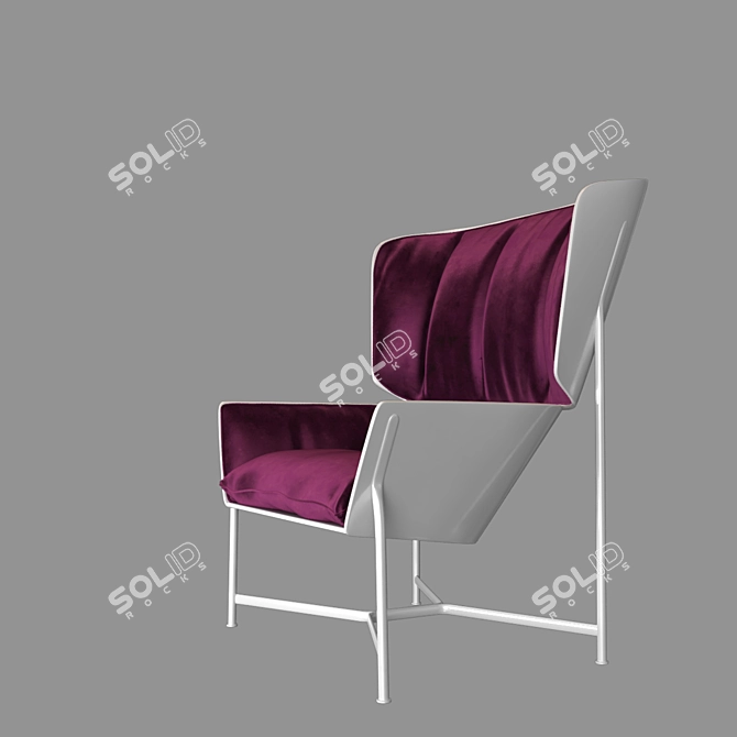 Stylish Urban Chair 3D model image 5