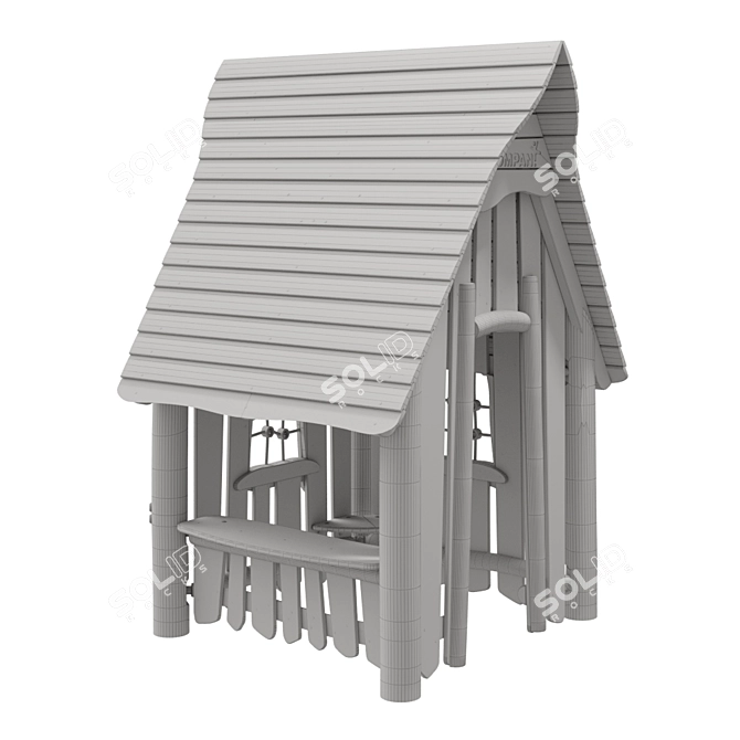 Kompan Playhouse: Classic Roof 3D model image 3