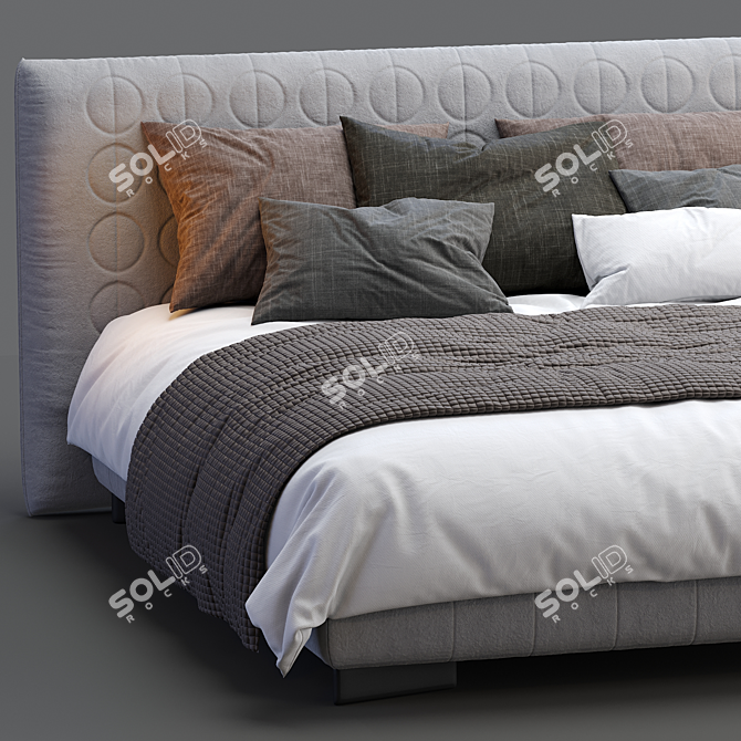 Elegant Minotti Curtis Bed 3D model image 3