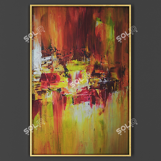 Stylish Wall Art Frame 3D model image 1