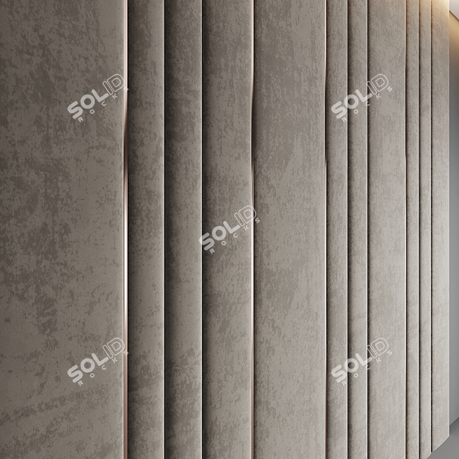 Cozy Beige Velvet Wall Panel 3D model image 2
