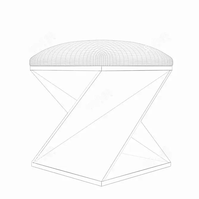 Elegant Benue Ottoman: Stylish and Versatile 3D model image 5