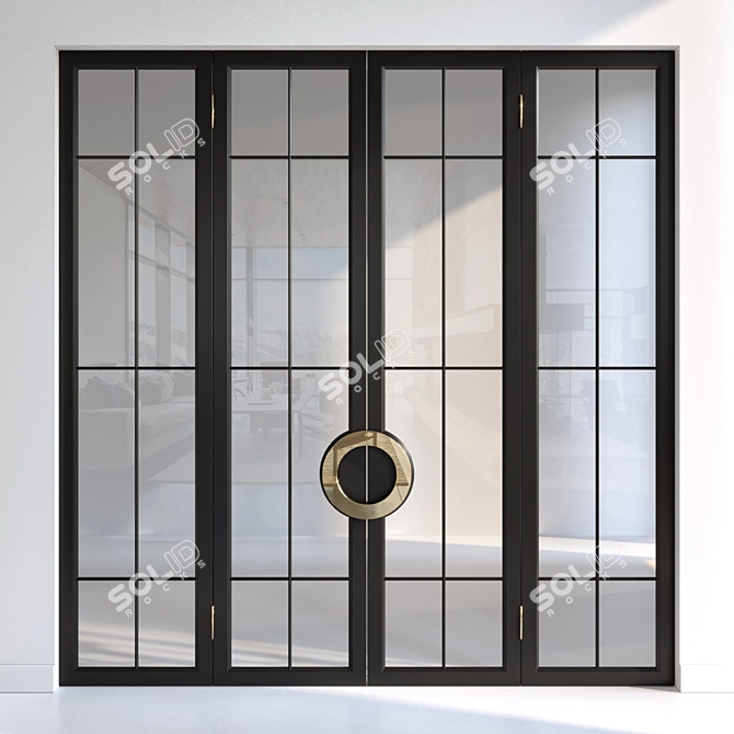 Versatile Door Options - 2 Materials 3D model image 1