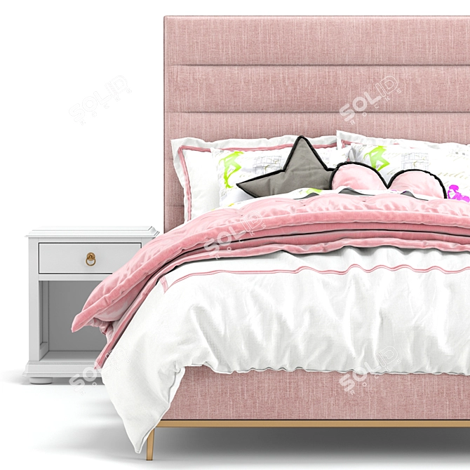 Elegant Pfeiffer Bed for Kids 3D model image 3