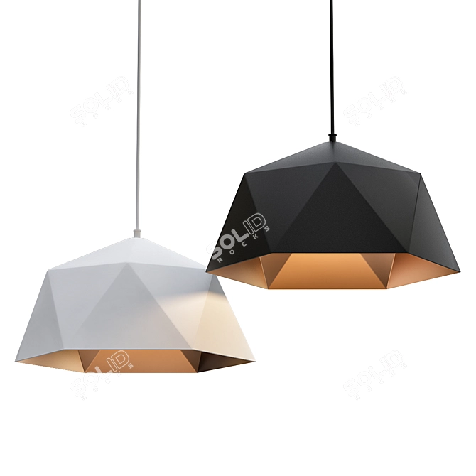 Elegant Blonche Pendant Light 3D model image 1