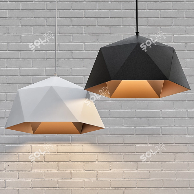 Elegant Blonche Pendant Light 3D model image 2