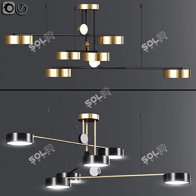 SwingLight LED Ceiling Chandelier 3D model image 1