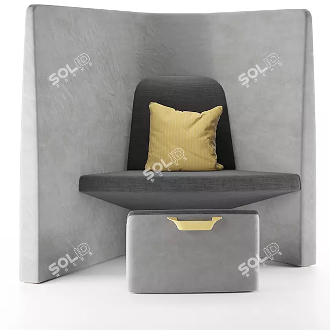 Q Design Vee Sofa: Sleek and Modern 3D model image 1