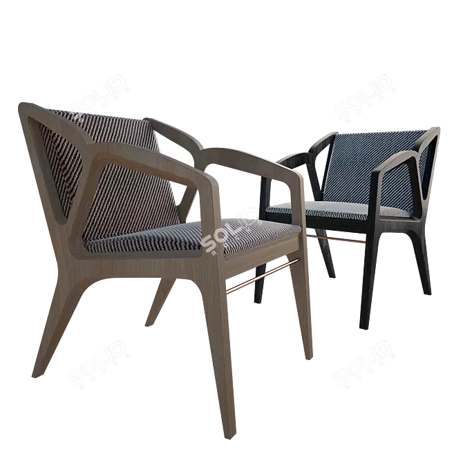 Modern Crystal Chair 3D model image 1