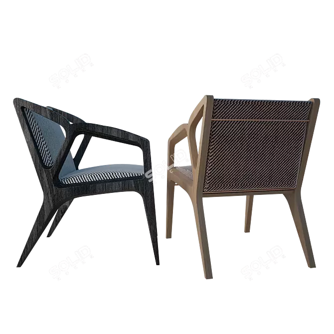 Modern Crystal Chair 3D model image 3