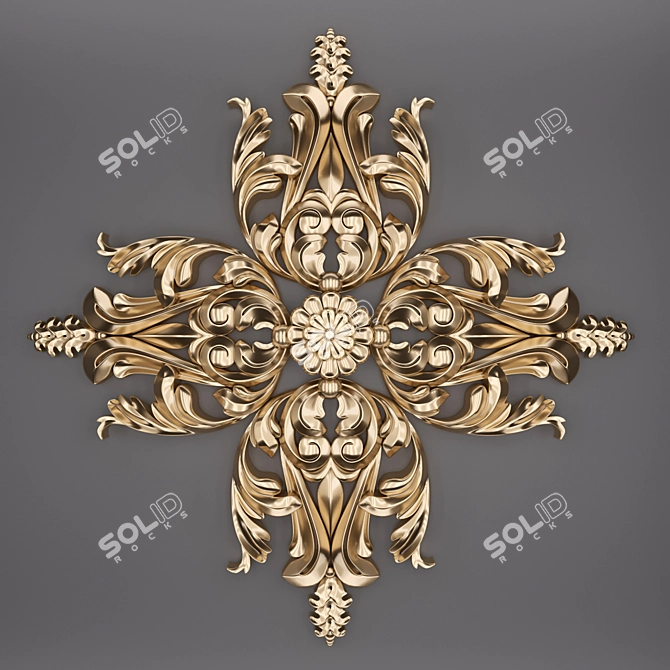 3D Trim Ornament 52: Versatile Design for All Software 3D model image 1