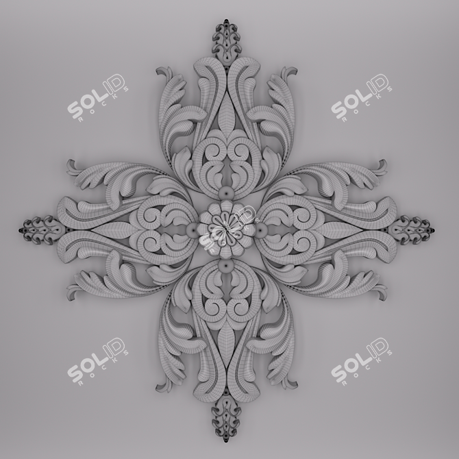 3D Trim Ornament 52: Versatile Design for All Software 3D model image 2