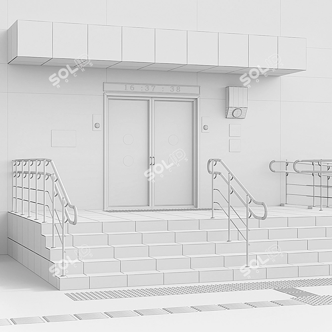 Accessible Building Entrance for Disabled - Part 2 3D model image 15