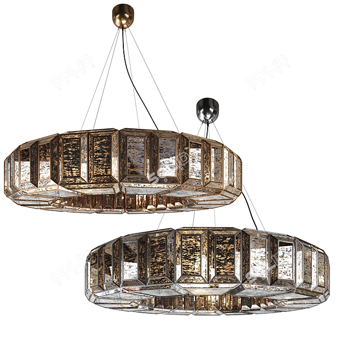 Bronx Large Vintage Chandelier 3D model image 1