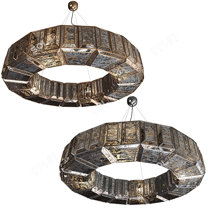 Bronx Large Vintage Chandelier 3D model image 2