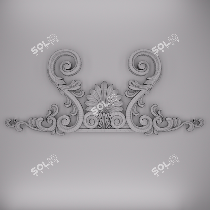 3D Trim Ornament 53: Versatile Design Element 3D model image 2