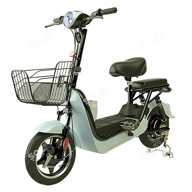 EcoRider Electric Moped 3D model image 1