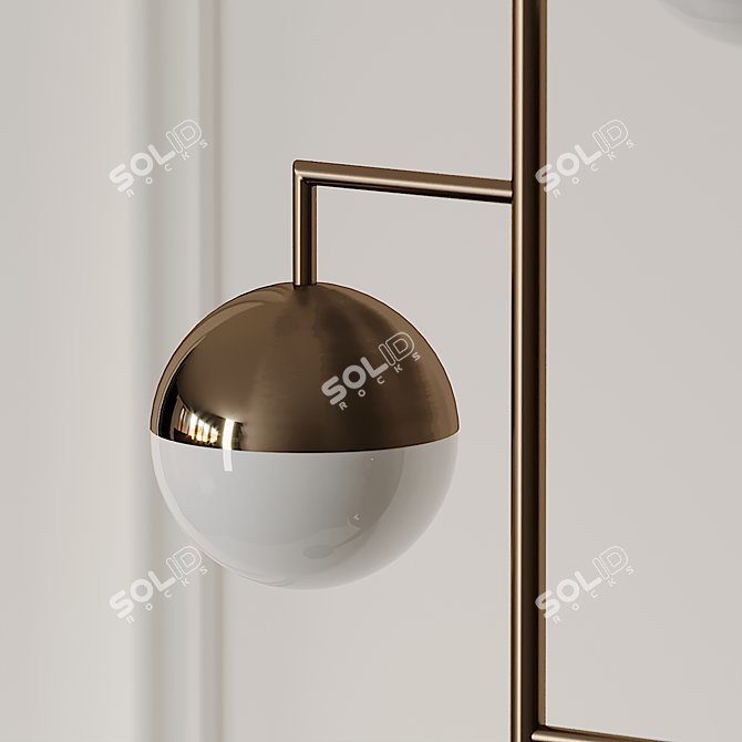 Illuminating Elegance: ORBS CHAMPAGNE Floor Lamp 3D model image 2