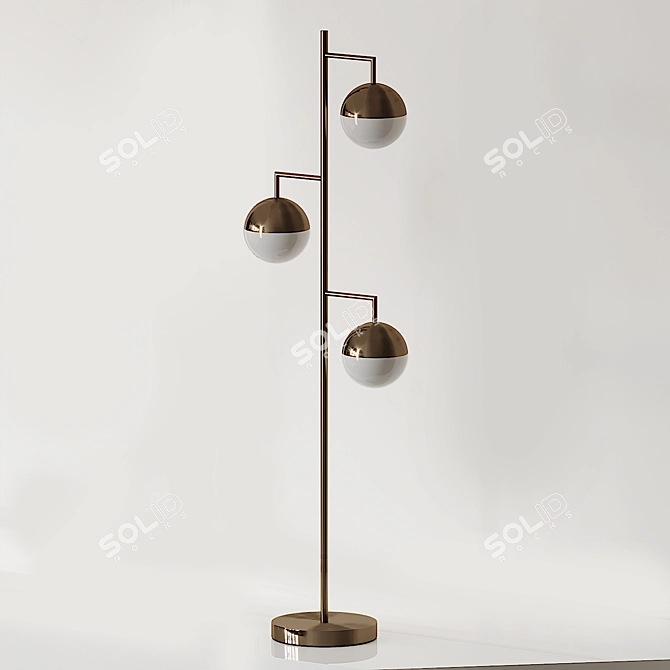 Illuminating Elegance: ORBS CHAMPAGNE Floor Lamp 3D model image 3