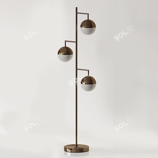 Illuminating Elegance: ORBS CHAMPAGNE Floor Lamp 3D model image 4