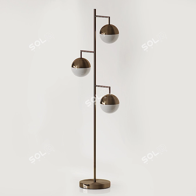 Illuminating Elegance: ORBS CHAMPAGNE Floor Lamp 3D model image 5