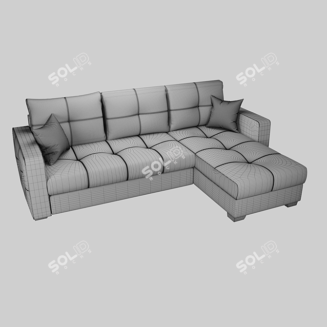 Convertible Corner Sofa Bed 3D model image 3