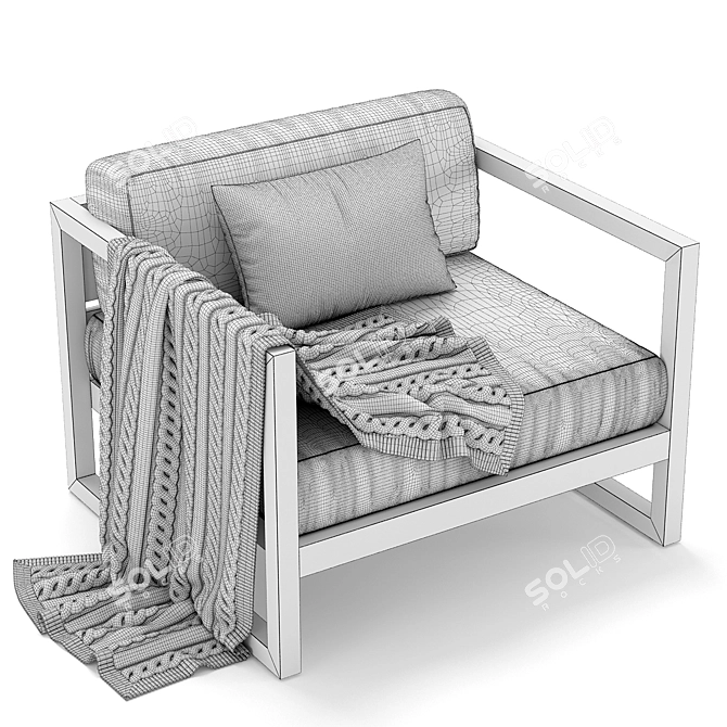 Title: Luxurious RH Aegean Armchair 3D model image 4
