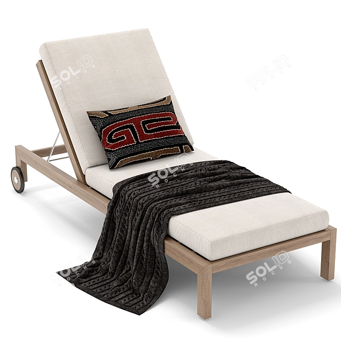 Coastal Comfort Chaise | RH Outdoor 3D model image 1
