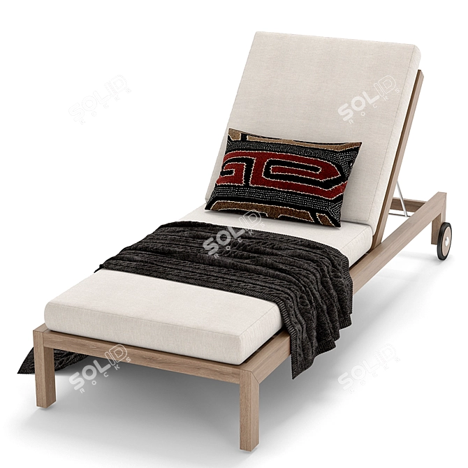 Coastal Comfort Chaise | RH Outdoor 3D model image 2