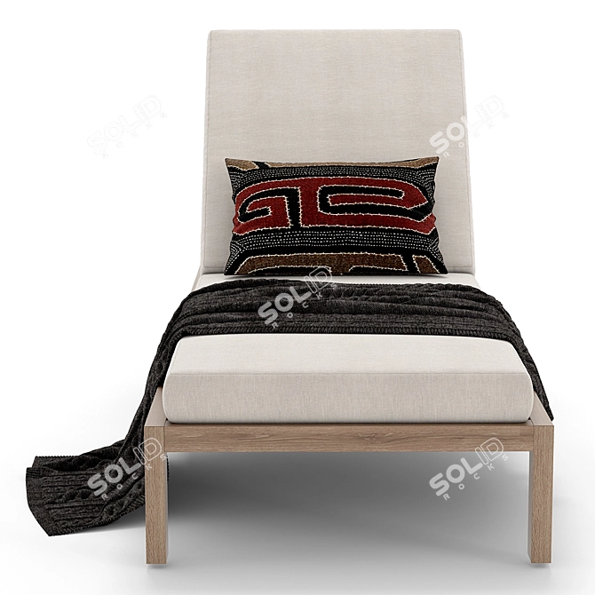 Coastal Comfort Chaise | RH Outdoor 3D model image 3