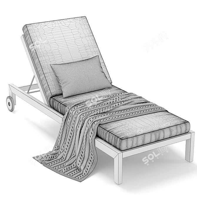 Coastal Comfort Chaise | RH Outdoor 3D model image 5