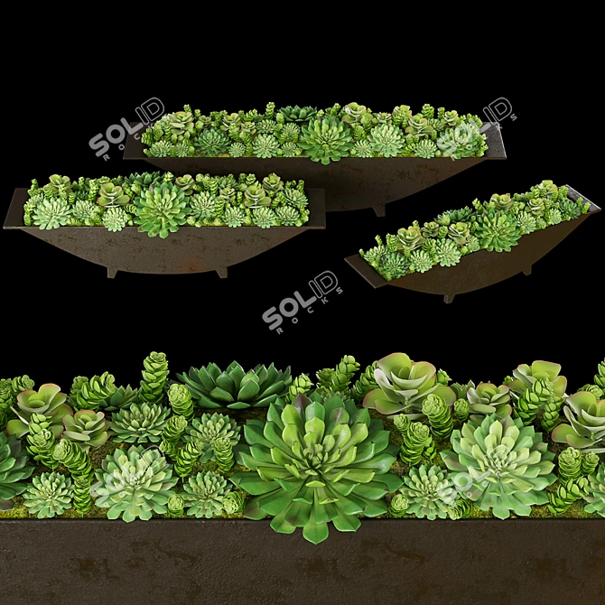 Corona V-Ray Metal Trough 610-900mm 3D model image 1