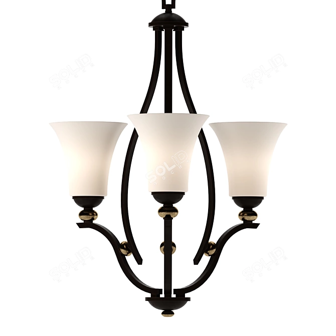 Shadowglen Lathan Bronze Chandelier 3D model image 1