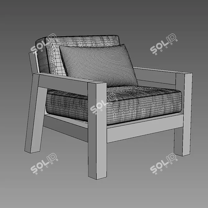 Elevate Your Space with BONAIRE Lounge Chair 3D model image 2