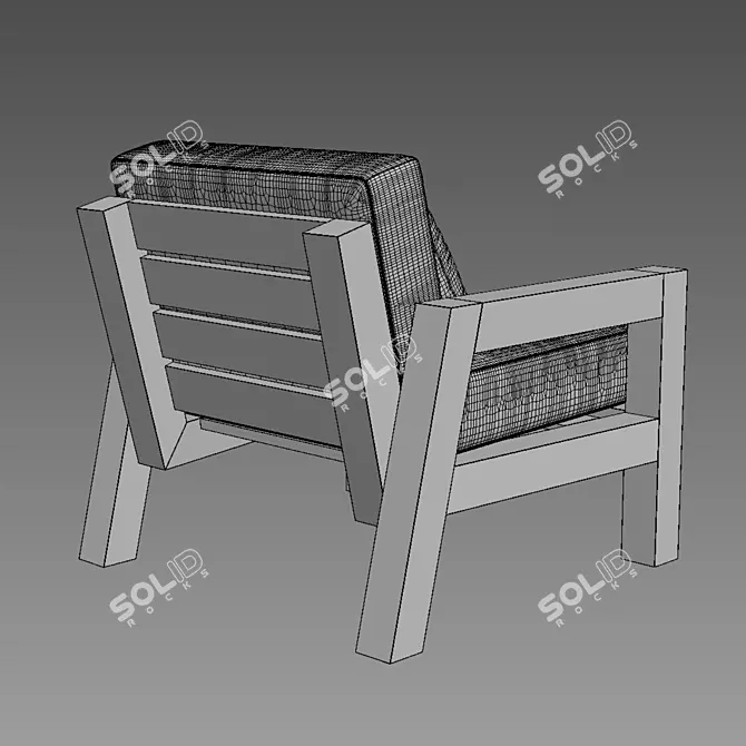 Elevate Your Space with BONAIRE Lounge Chair 3D model image 3